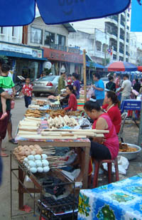 Vientiane boat racing festival - food stall
