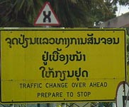 Traffic change over at Lao-Thai Friendship Bridge #1