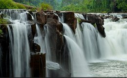 Beautiful waterfall Pha Suam