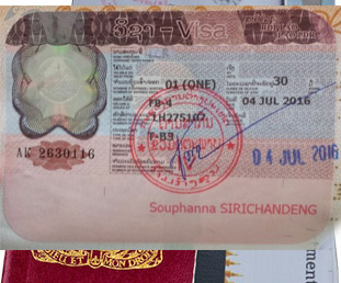 Laos tourist visa